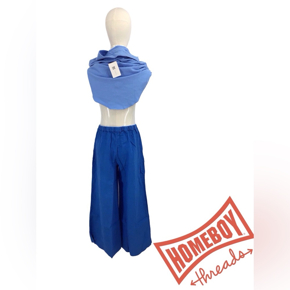 NWT Frank & Eileen Blue Wide Leg Pants size Small - Picture 2 of 5